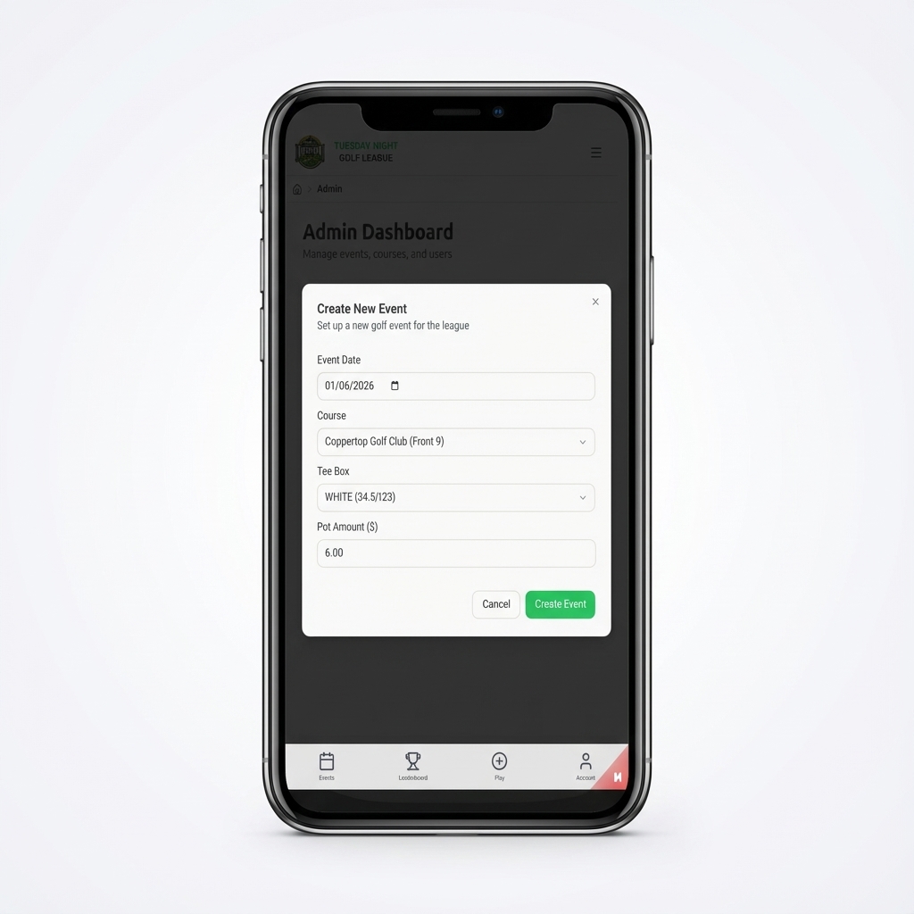 Event Scheduling Screen
